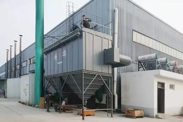荥阳异型砂轮砂轮厂粉尘治理现场